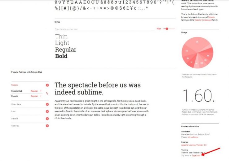 google fonts typecast