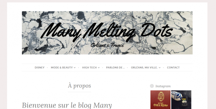 Screen du blog de Margaux, Many Melting Dots