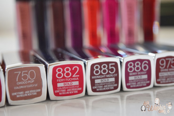 Les rouges à lèvres Color Sensational de Maybelline