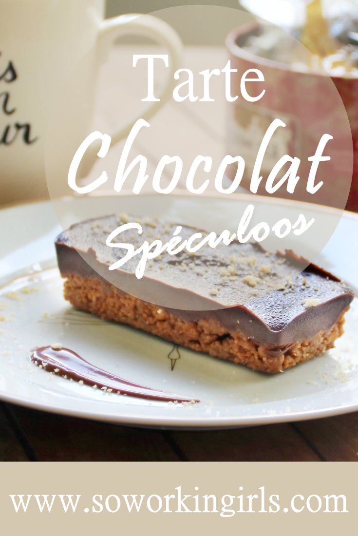 Une recette ultra simple et rapide de la tarte chocolat spéculoos, un délice !