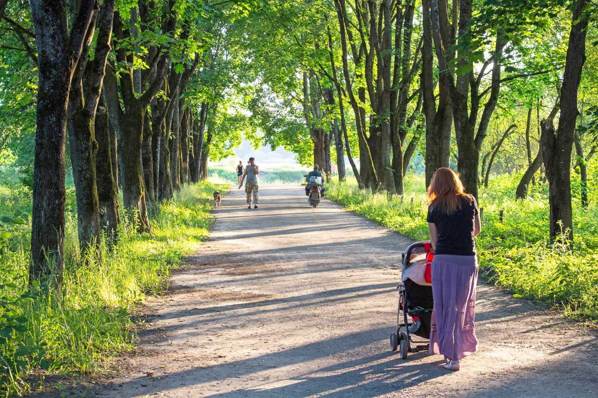 En balade avec bébé