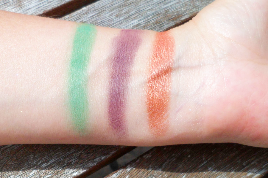 Swatch de fards à paupières sans base Nyx