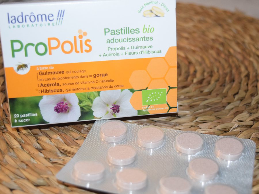 Pastilles pour la gorge à la propolis de la marque Ladrôme