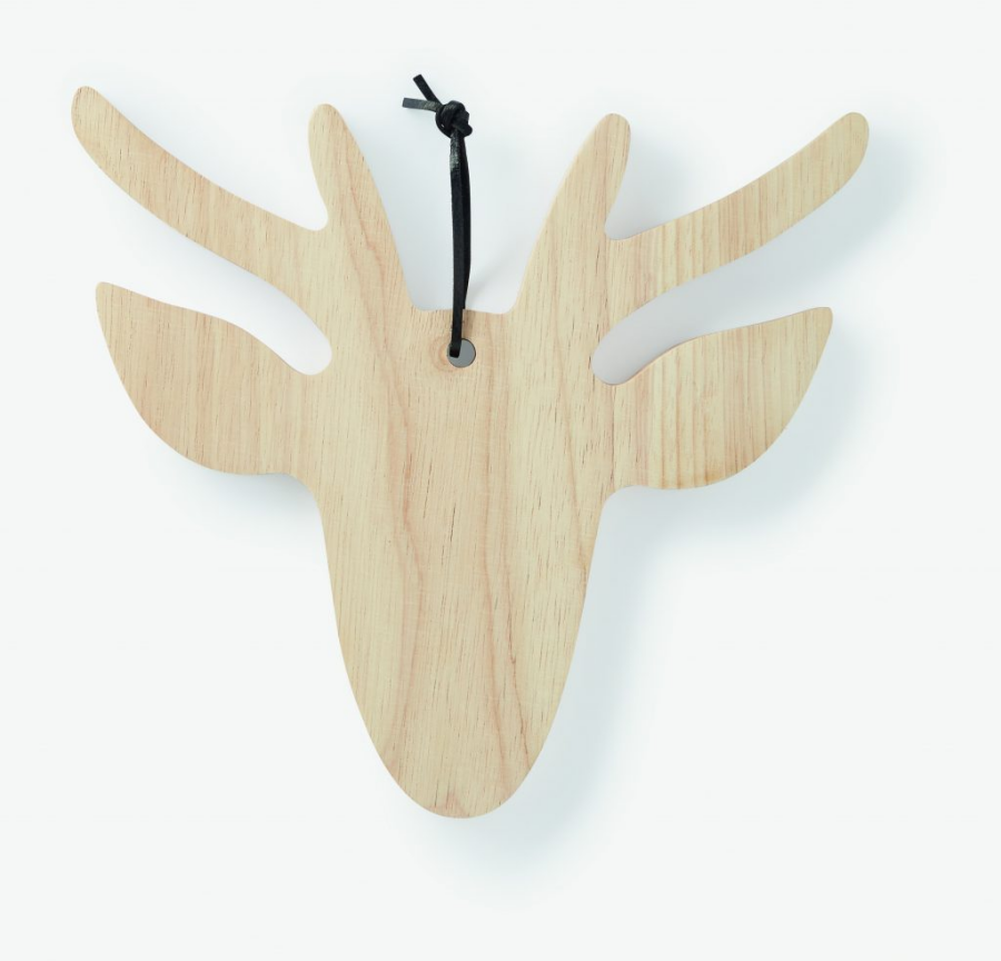 Planche à découper en forme de cerf en bois, collection de Noël de chez Monoprix