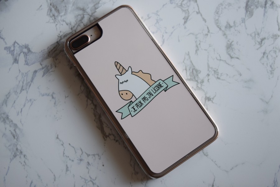 Coque de téléphone iPhone 8 Plus de la marque Azorm, Je peux pas j'ai licorne