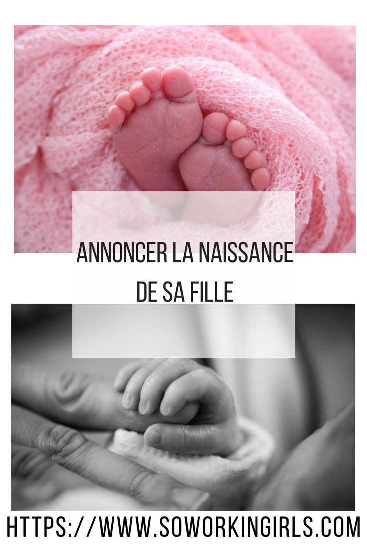 Annonce de la naissance de son bébé fille