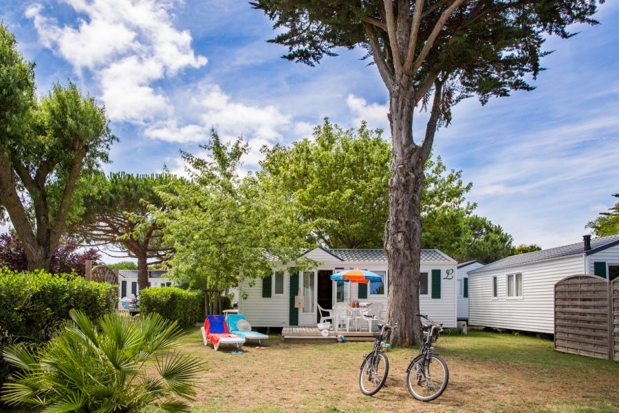 Mobilhomes dans le Camping de l'Océan sur l'île de ré