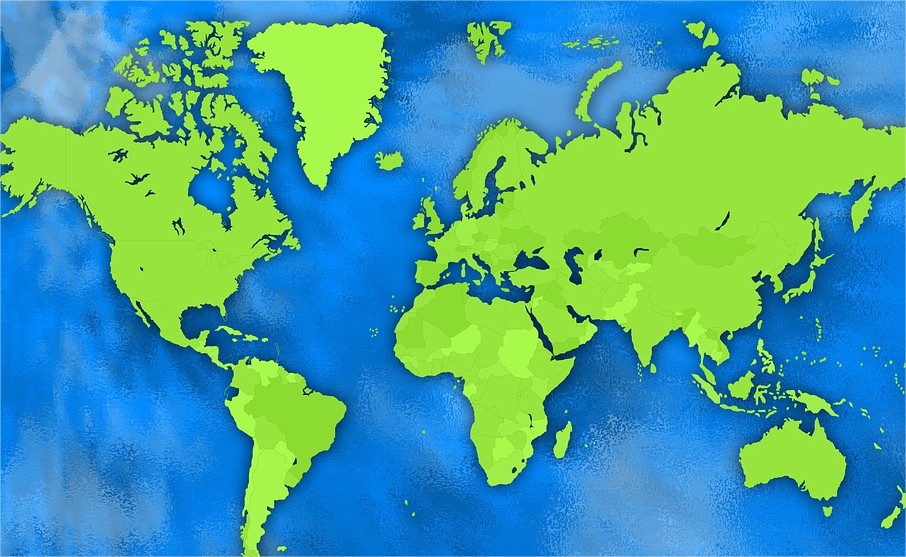 Carte du monde, planisphère