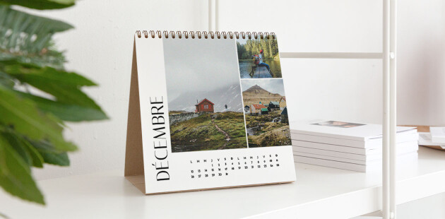 Le calendrier photo de bureau format chevalet de chez Rosemood